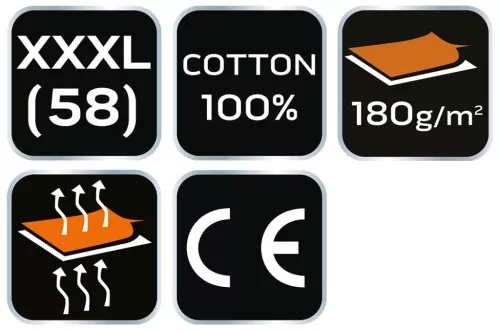 Munkavédelmi póló, Outdoor, hegyek, fekete, 100% pamut, 180g/m2, XXXL