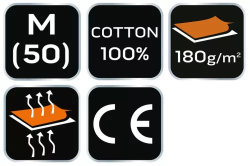 Munkavédelmi póló, zöld, 100% pamut, 180g/m2, M