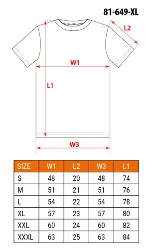 Munkavédelmi póló, sötétkék, Navy, 100% pamut, 180g/m2, XL
