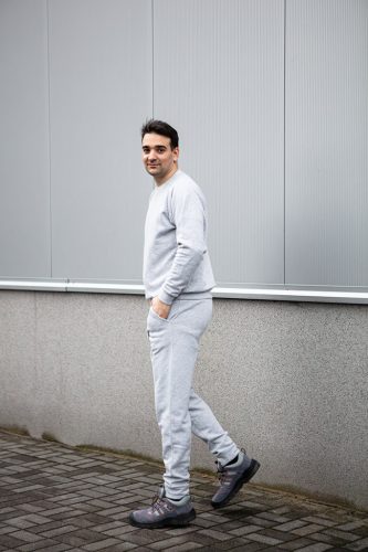 Melegítő felső Comfort, szürke, 79% pamut, L