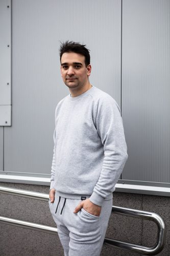 Melegítő felső Comfort, szürke, 79% pamut, XL