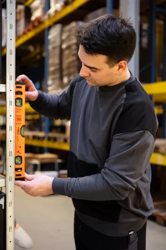 Munkavédelmi pulóver Comfort, szürke-fekete, 57% pamut, 39% poliészter, XXL