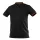 Munkavédelmi póló, fekete, galléros, Garage, pique, 100% pamut, 195g/m2, XL