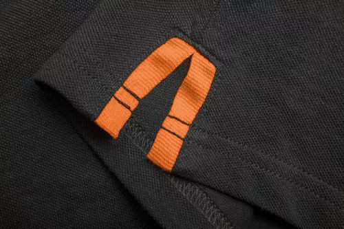 Munkavédelmi póló, fekete, galléros, Garage, pique, 100% pamut, 195g/m2, XL