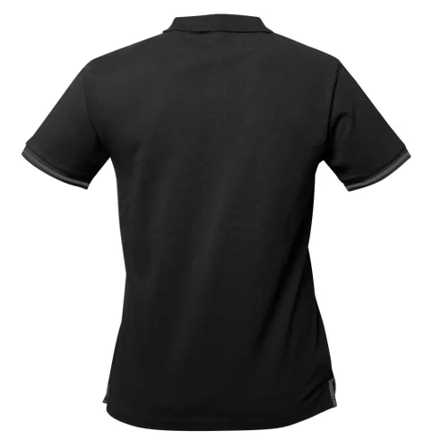 Munkavédelmi póló, galléros, Denim, fekete, pique, 100% pamut, 196g/m2, XXXL
