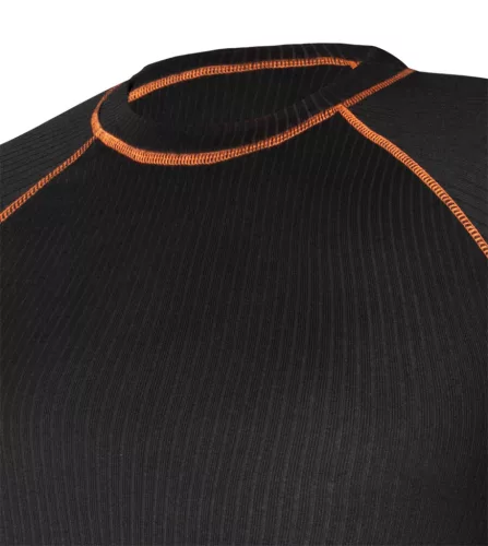Thermo aláöltözet felső, hosszú ujjú, fekete, Basic, S/M