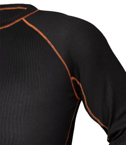 Thermo aláöltözet felső, hosszú ujjú, fekete, Basic, S/M