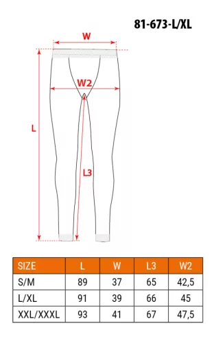 Thermo aláöltözet nadrág Carbon, L/XL