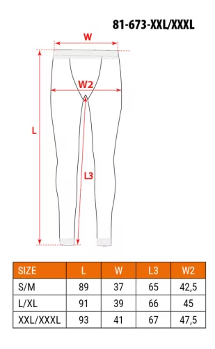 Thermo aláöltözet nadrág Carbon, XXL/XXXL