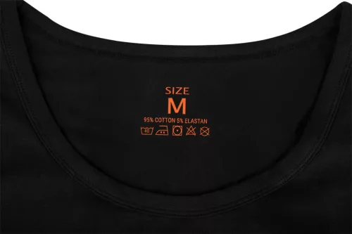 Munkavédelmi póló, fekete-fehér, ujjatlan, 95%pamut, 5%elasztán, 2db, M