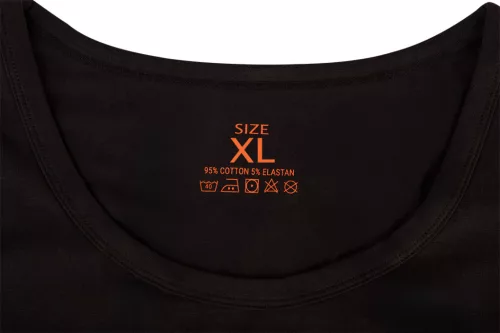 Munkavédelmi póló, fekete-fehér, ujjatlan, 95%pamut, 5%elasztán, 2db, XL