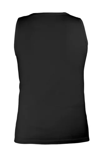 Munkavédelmi póló, fekete-fehér, ujjatlan, 95%pamut, 5%elasztán, 2db, XL