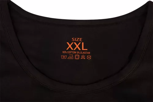 Munkavédelmi póló, fekete-fehér, ujjatlan, 95%pamut, 5%elasztán, 2db, XXL