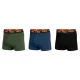 Boxeralsó, 95% pamut, 2% elasztán, olivazöld, kék, fekete, 3db, XXL