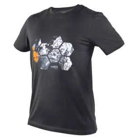   Munkavédelmi póló, hatszög grafika, autóalkatrész minta, 100% pamut, 180g/m2, L