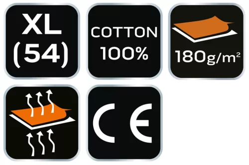 Munkavédelmi póló, hatszög grafika, autóalkatrész minta, 100% pamut, 180g/m2, XL