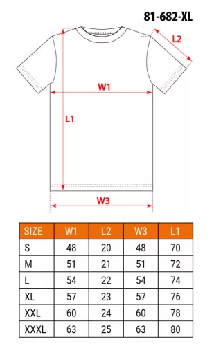 Munkavédelmi póló, műhely minta, 100% pamut, 180g/m2, XL