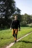 Munkavédelmi póló, hosszú ujjú, fekete, 100% pamut, L