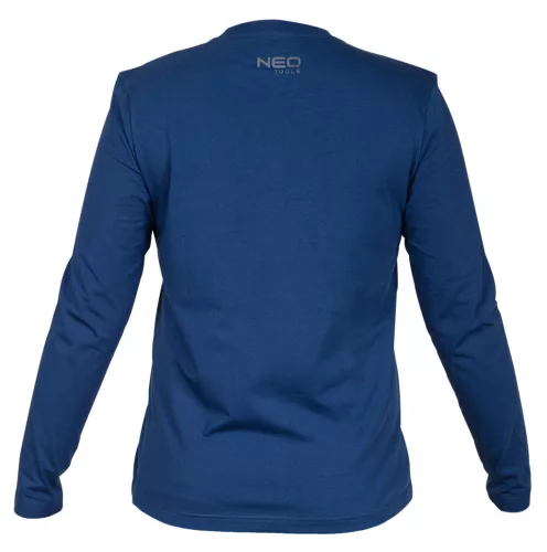 Munkavédelmi póló, hosszú ujjú, tengerészkék, 100% pamut, XXXL