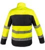 Láthatósági munkavédelmi kabát, softshell, neonsárga-fekete, S