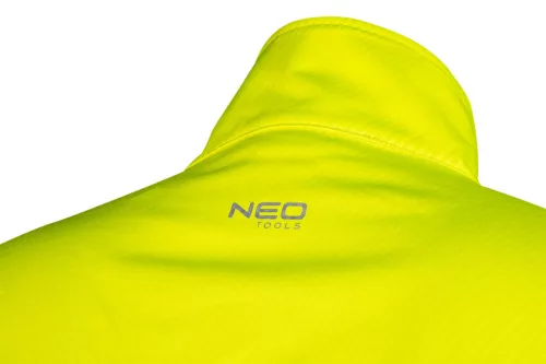 Láthatósági munkavédelmi kabát, softshell, neonsárga-fekete, S