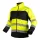 Láthatósági munkavédelmi kabát, softshell, neonsárga-fekete, XXL