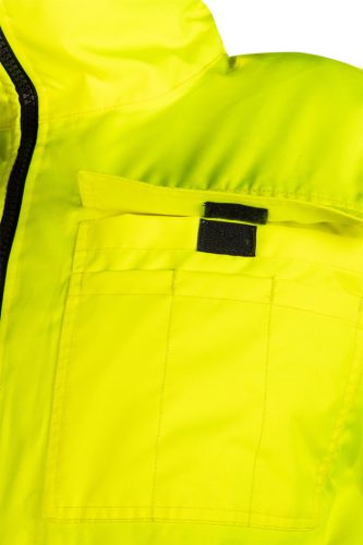 Láthatósági munkavédelmi kabát, Szigetelt, sárga, 3az1-ben, M