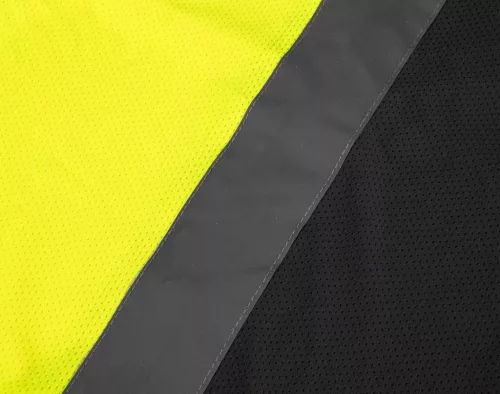 Láthatósági munkavédelmi póló, sárga, sötét alsó résszel, L