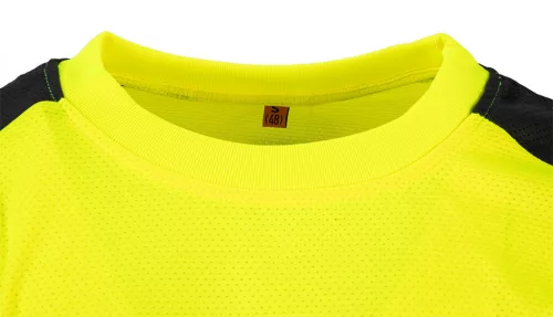Láthatósági munkavédelmi póló, sárga, sötét alsó résszel, XL