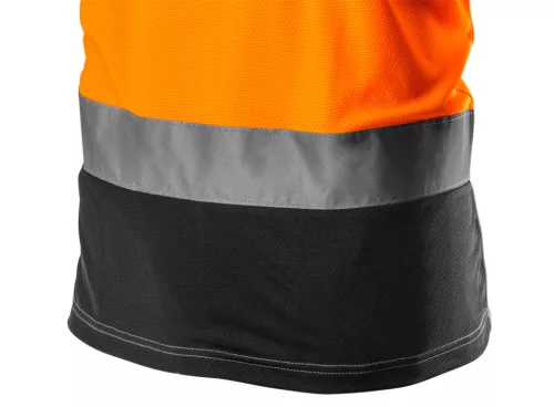 Láthatósági munkavédelmi póló, narancssárga, sötét alsó résszel, XL