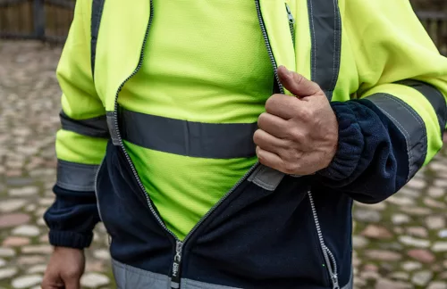 Láthatósági munkavédelmi póló, sárga, XL