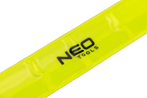 Fényvisszaverő szalag ruházatra, 3x40cm, tépőzáras, neonzöld, rendelési egység: 100db