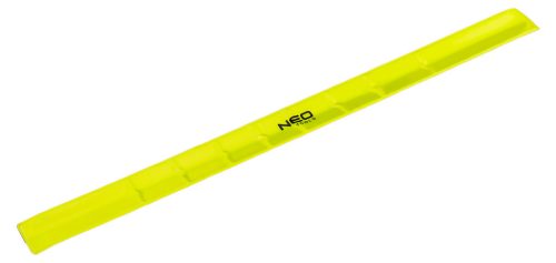 Fényvisszaverő szalag ruházatra, 3x40cm, tépőzáras, neonzöld, rendelési egység: 100db