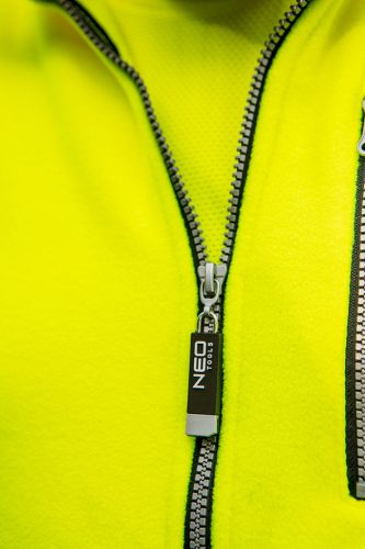 Láthatósági polár munkavédelmi kabát, sárga, L