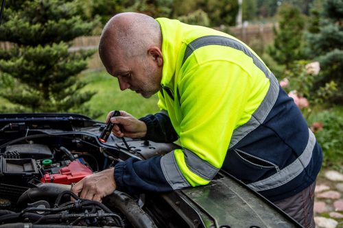 Láthatósági polár munkavédelmi kabát, sárga, S