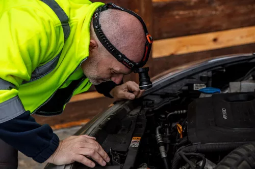 Láthatósági polár munkavédelmi kabát, sárga, XL