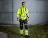 Láthatósági munkásnadrág Mix&Match, 1. oszt., 240g/m2, külső zsebek, profilozott térdbetét, fek.-sárga, M