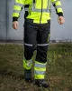 Láthatósági munkásnadrág Mix&Match, 1. oszt., 240g/m2, külső zsebek, profilozott térdbetét, fek.-sárga, S