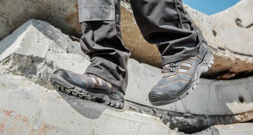 Munkavédelmi cipő, velúrbőr, CE, 44, S1P SRA