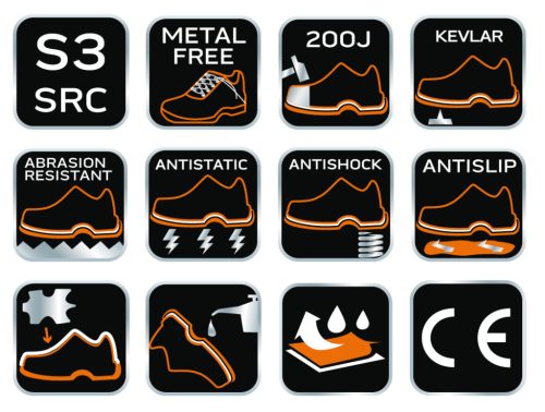 Munkacipő S3 SRC, nubuk bőr, 41, CE