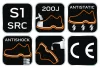 Munkavédelmi bakancs, S1 SRC, bőr acélbetétes, 41