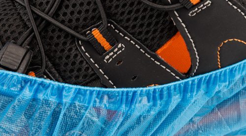 Cipővédő, lábzsák, cpe anyag, gumírozott szegély, 100db