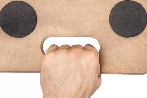 Anyagmozgató kocsi, MDF lappal, max. 200kg, 575x290x11mm