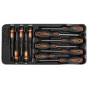   Műszerész, precíziós csavarhúzó készlet, PZ, Torx, 12db, műhelykocsitálcával