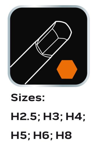 Imbuszkulcs készlet „T” markolattal 6db, műhelykocsitálcával