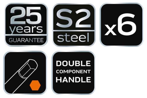 Imbuszkulcs készlet „T” markolattal 6db, műhelykocsitálcával