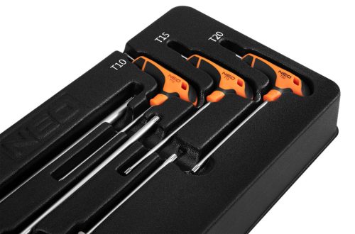 Torxkulcs készlet T markolattal, műhelykocsitálcával, 6db