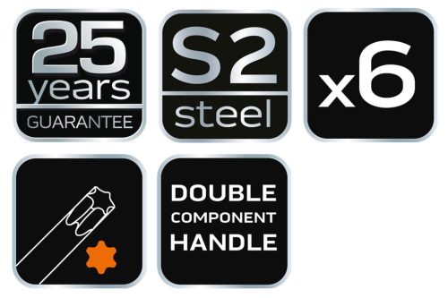 Torxkulcs készlet T markolattal, műhelykocsitálcával, 6db