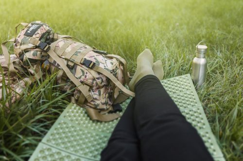 Túra hátizsák, 600D poliészter, 30L, terepszínű