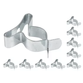   Szerszámtartó klipsz, falra szerelhető, horganyzott acél, átmérő 13mm, 10db